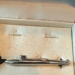 Silver Submarine Tie Clip
